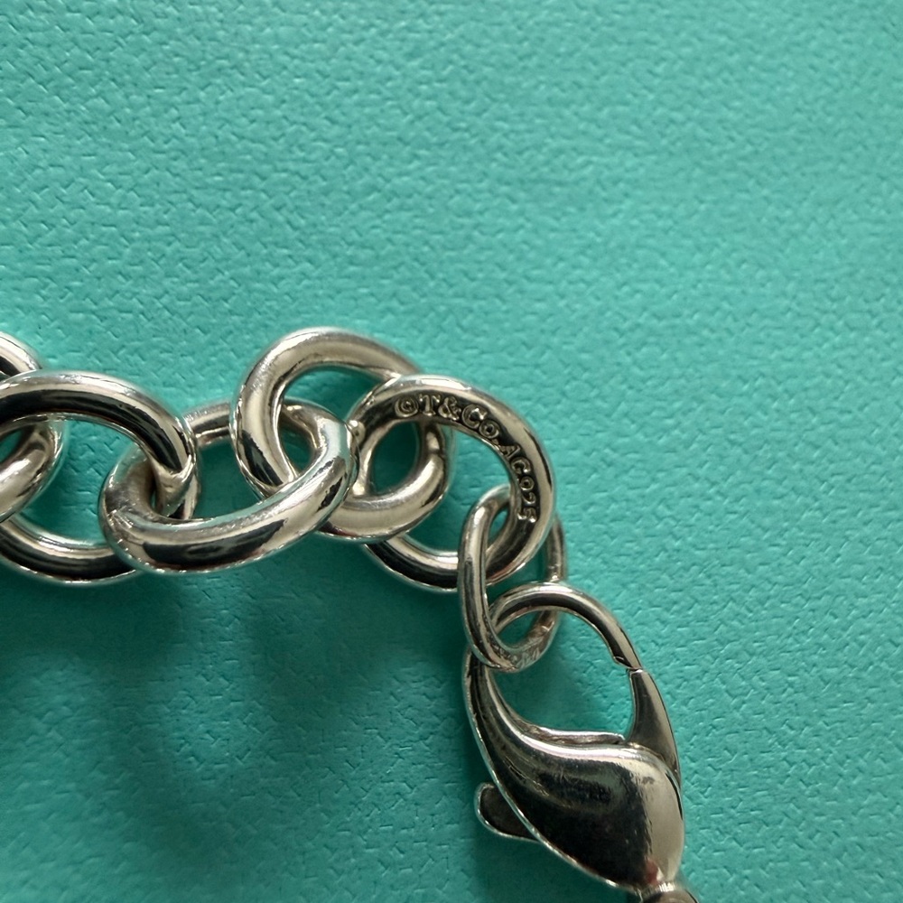 9” LARGE Tiffany & Co. Please Return To Tiffany Round Tag Bracelet - Picture 10 of 14
